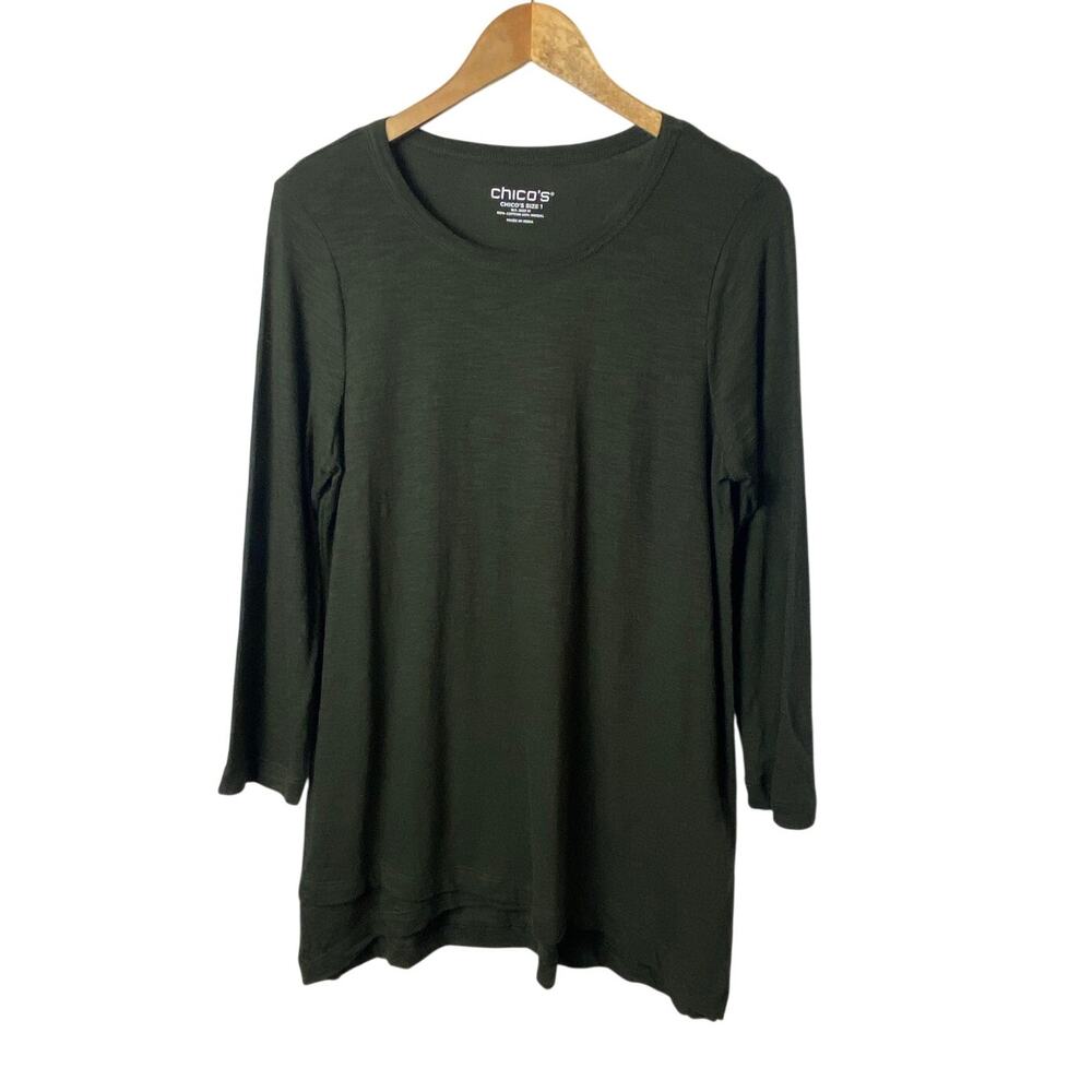 Forrest Green Long Sleeve Cotton/Modal Closet Staple T-shirt Women's Size Medium